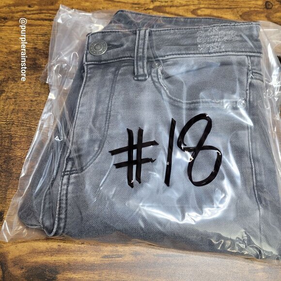 American Eagle Jeans Size 2 S Hi Rise Jegging Next Level Stretch Charcoal Wash - Picture 13 of 13